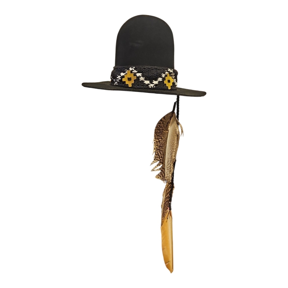 Greenpacha Black Wool Felt Hat with Feather Accent – NWOT